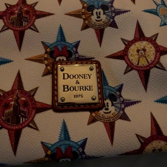 Dooney & Bourke Disney Mickey Compass Pattern Shoulder Bag Satchel - Picture 3 of 6